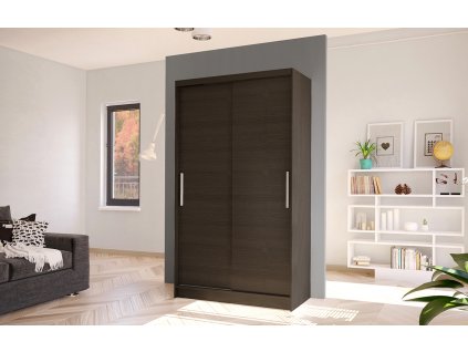 Skříň Kosta I 100 cm - choco, výška 200 cm, hloubka 58 cm