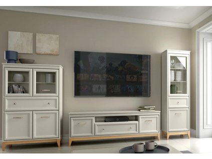 windsor zestaw 2 szafka rtv komoda witryna lawa na nozkach elegancki stylowy do p 8DmgyFZ