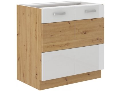 Kuchyňská skříňka Artisan bílý lesk - dolní 80 D 2F