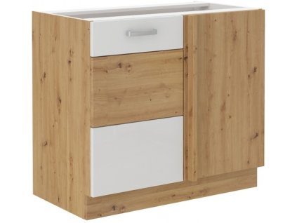Kuchyňská skříňka Artisan bílý lesk - dolní rohová maskovnice 105 ND 1F