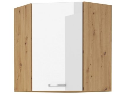 Kuchyňská skříňka Artisan bílý lesk - horní rohová 60x60 GN-72 1F (°45)