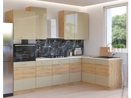 Kuchyňská linka Artisan cappucino lesk - Sestava 2