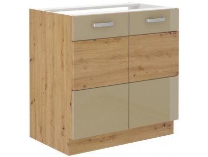 Kuchyňská skříňka Artisan cappucino lesk - dolní 80 ZL 2F dřezová