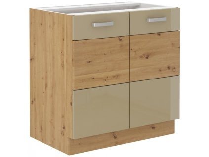 Kuchyňská skříňka Artisan cappucino lesk - dolní 80 D 2F