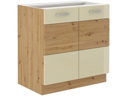 Kuchyňská skříňka Artisan krémový lesk - dolní 80 D 2F