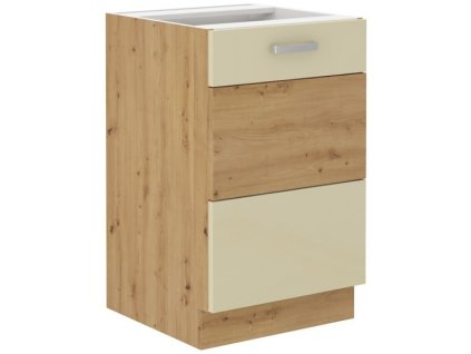 Kuchyňská skříňka Artisan krémový lesk - dolní 50 ZL 1F dřezová