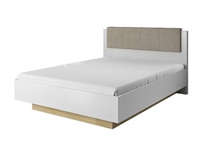 Postel Arco 160 s úložným prostorem bílá + dub grandson
