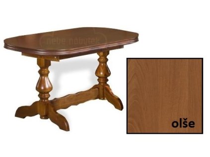 Stůl MARS I přírodní dýha, olše - SKLADEM 1 ks