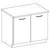 Kuchyňská skříňka Dave - dolní 80 ZL 2F ZB dřezová - vč. prac. desky