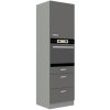 Kuchyňská skříňka Grey - 60 DPS-210 3S 1F sloupek se zabudovanou troubou, šuplíkový PREMIUM BOX