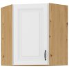 Kuchyňská skříňka Stilo WHAR - horní rohová 60x60 GN-72 1F (45°), bílá + Artisan