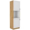 Kuchyňská skříňka Stilo WHAR - 60 DP-210 2F sloupek se zabudovanou troubou, dvířka, bílá + Artisan