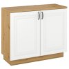 Komoda Flawia 100 WHAR 2D - dub Artisan + MDF bílý mat