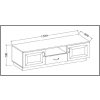 TV stolek Flawia RTV 150 WHAR 2D1S - dub Artisan + MDF bílý mat