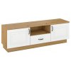 TV stolek Flawia RTV 150 WHAR 2D1S - dub Artisan + MDF bílý mat
