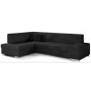Rohová sedací souprava Fabio - ecokůže Soft 11 černá