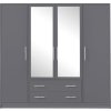 Šatní skříň Smart SRL 1 antracit - se zrcadlem