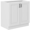 Kuchyňská skříňka Stilo WHWH - dolní 80 D 2F, bílá + bílá