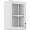 Kuchyňská skříňka Stilo WHWH - horní vitrína 40 GS-72 1F, bílá + bílá