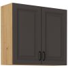 Kuchyňská skříňka Stilo GRAR - horní 80 G-72 2F, grafit + Artisan