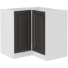 Kuchyňská skříňka Stilo GRWH - dolní rohová 90x90 DN 2F, grafit + bílá
