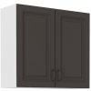 Kuchyňská skříňka Stilo GRWH - horní 80 G-72 2F, grafit + bílá