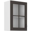 Kuchyňská skříňka Stilo GRWH - horní vitrína 40 GS-72 1F, grafit + bílá