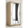 Šatní skříň Istanbul 100 cm, dub Sonoma + bílý mat - SKLADEM 1 ks