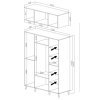 Třídvěřová šatní skříň Arti 01N s nástavcem