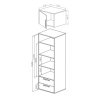 Šatní skříň Arti 03BN s nástavcem