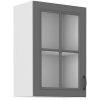 Kuchyňská skříňka Stilo DustGRWH - horní vitrína 40 GS-72 1F, Dust Grey + bílá