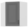 Kuchyňská skříňka Stilo DustGRWH - horní rohová 60x60 GN-72 1F (45°), Dust Grey + bílá