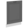 Kuchyňská skříňka Stilo DustGRWH - ZM 713 x 596 cm dvířka pro vestavnou myčku, Dust Grey + bílá