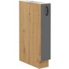 Kuchyňská skříňka Stilo DustGRAR - dolní 15 D Cargo, Dust Grey + Artisan