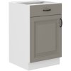 Kuchyňská skříňka Stilo ClayGRWH - dolní 50 D 1F 1S dvířka + šuplík, Clay Grey + bílá