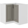 Kuchyňská skříňka Stilo ClayGRWH - dolní rohová 90x90 DN 2F, Clay Grey + bílá