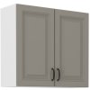 Kuchyňská skříňka Stilo ClayGRWH - horní 80 G-72 2F, Clay Grey + bílá