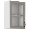 Kuchyňská skříňka Stilo ClayGRWH - horní vitrína 40 GS-72 1F, Clay Grey + bílá
