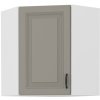 Kuchyňská skříňka Stilo ClayGRWH - horní rohová 60x60 GN-72 1F (45°), Clay Grey + bílá