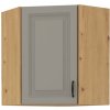 Kuchyňská skříňka Stilo ClayGRAR - horní rohová 60x60 GN-72 1F (45°), Clay Grey + Artisan