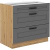 Kuchyňská skříňka Luna DustGRAR - dolní 80 D 3S šuplíková PREMIUM BOX