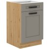 Kuchyňská skříňka Luna ClayGRAR - dolní 50 D 1F 1S dvířka + šuplík PREMIUM BOX