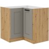 Kuchyňská skříňka Luna ClayGRAR - dolní rohová 90x90 DN 2F