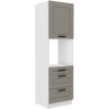 Kuchyňská skříňka Luna ClayGRWH - 60 DPS-210 3S 1F sloupek se zabudovanou troubou, šuplíkový PREMIUM BOX