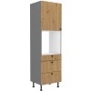 Kuchyňská skříňka Ava AR/ANT - 60 DPS-215 3S 1F sloupek se zabudovanou troubou, šuplíkový PREMIUM BOX
