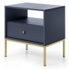Noční stolek MS54 Mono - zlatá podstava