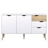 Komoda Retro 381 bílá/dub