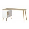 Rohový psací stůl Retro 450 bílá/dub