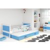 Postel s přistýlkou Riky II 90x200 bílá/modrá