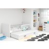 Postel s přistýlkou Riky II 90x200 bílá/růžová